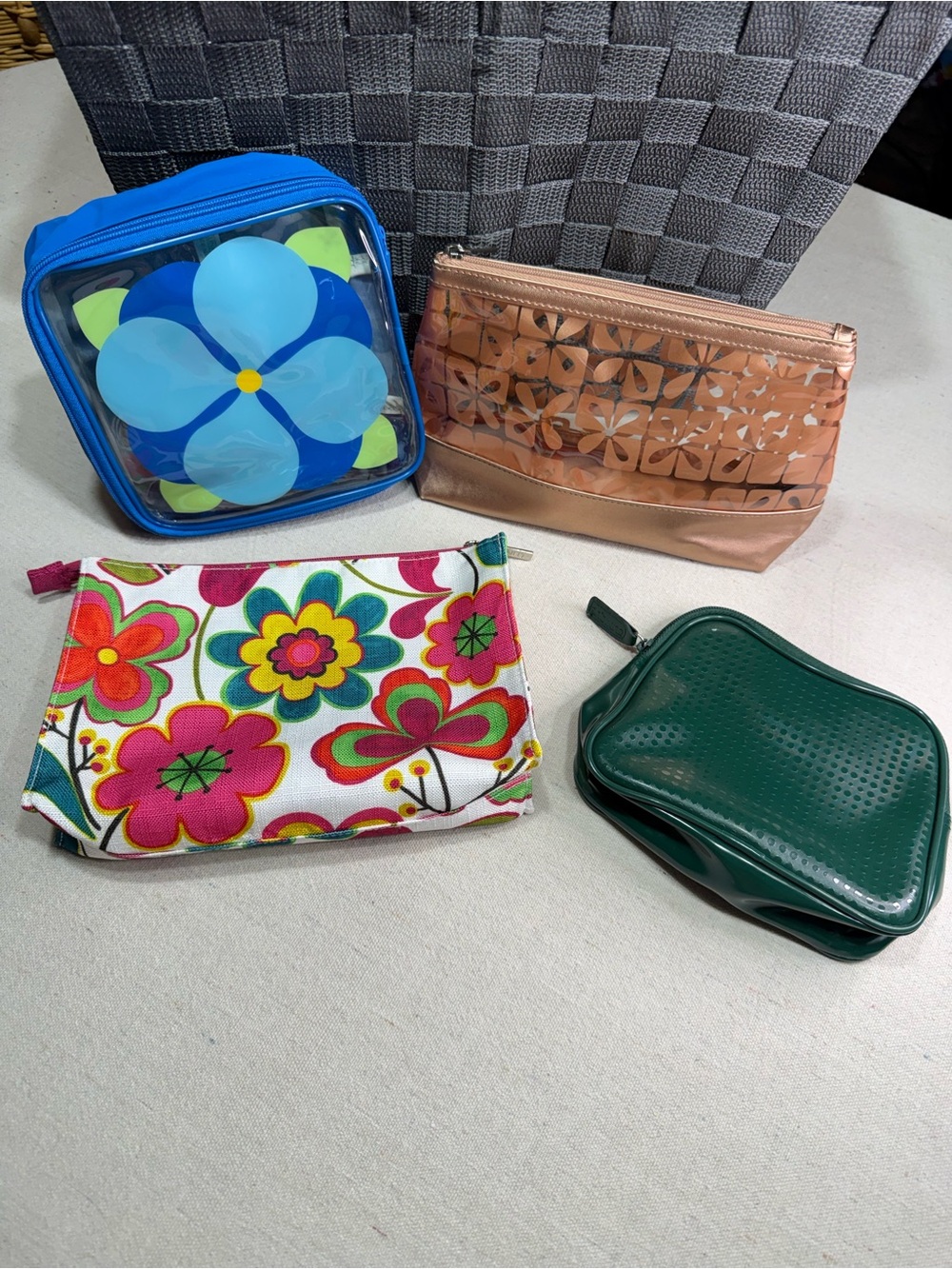 Clinique Assorted Women's Cosmetic & Travel Pouches - Set of 4